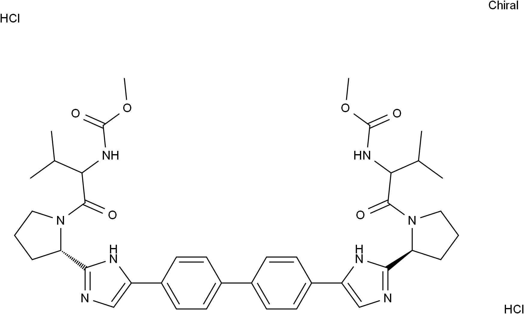 盐酸达拉他韦Daclatasvir dihydrochloride HCV-NS5A蛋白抑制剂|CAS 1009119-65-6